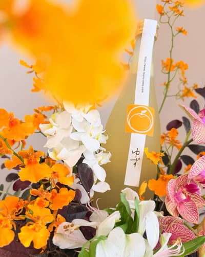「柚香．月圓」限定提籃花禮 | 鶴梅 柚子酒 720ml2
